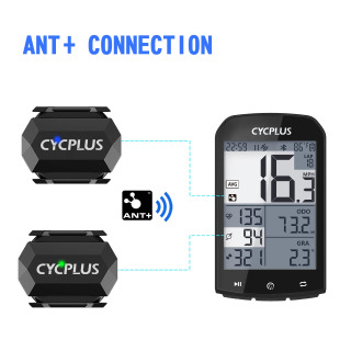 CYCPLUS velosport kompyuteri, ikki kadans sensori, spidometr, ANT+, Bluetooth, suv o‘tkazmaydigan