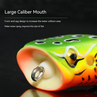 Qurbaqa baliq ovlash lures Gachok Gamakatsu uzun quyma sun'iy yuqori suv lure 16g traktor Popper Pike lure ilon boshi baliq perch
