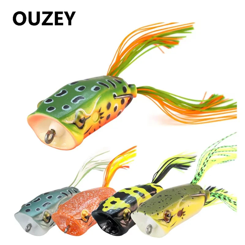 Qurbaqa baliq ovlash lures Gachok Gamakatsu uzun quyma sun'iy yuqori suv lure 16g traktor Popper Pike lure ilon boshi baliq perch