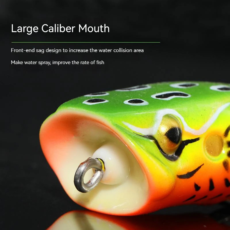 Qurbaqa baliq ovlash lures Gachok Gamakatsu uzun quyma sun'iy yuqori suv lure 16g traktor Popper Pike lure ilon boshi baliq perch