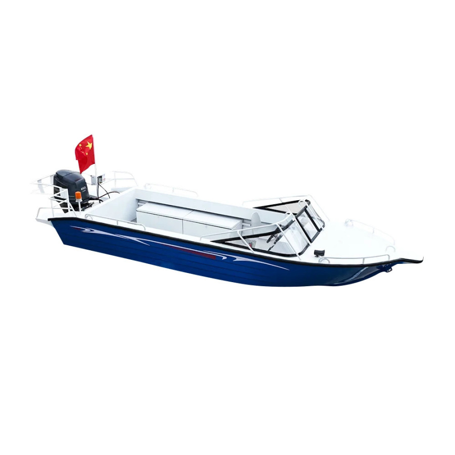 Yuqori sifatli va eng yaxshi narx 600 ta qayiq alyuminiy tezyurar qayiq ochilishi 20 fut 6 metr suv 12 o'rindiqli yarim tezyurar qayiq hashamatli yaxta