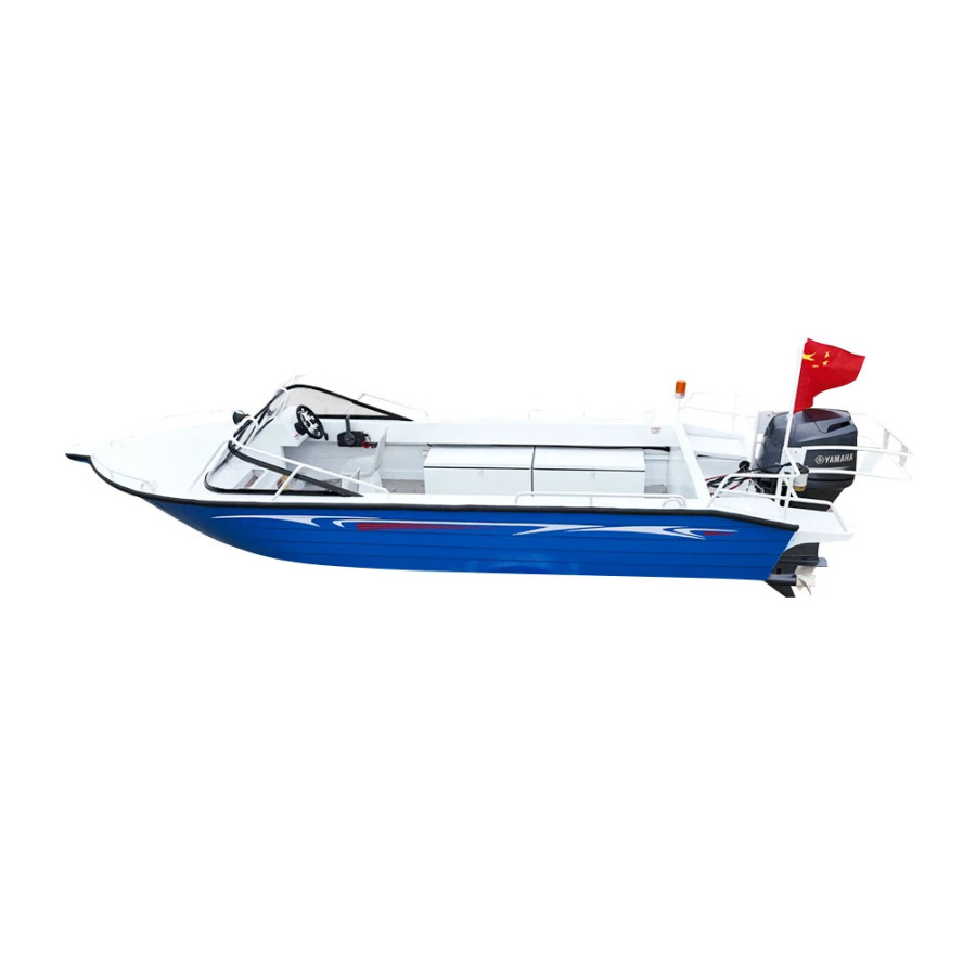 Yuqori sifatli va eng yaxshi narx 600 ta qayiq alyuminiy tezyurar qayiq ochilishi 20 fut 6 metr suv 12 o'rindiqli yarim tezyurar qayiq hashamatli yaxta
