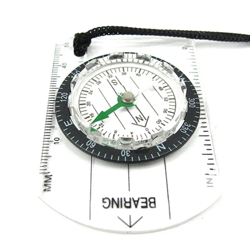 Clear Plastic Camping Hiking Compass Proportional Trail Travel Compass Tools Travel to'plamlari