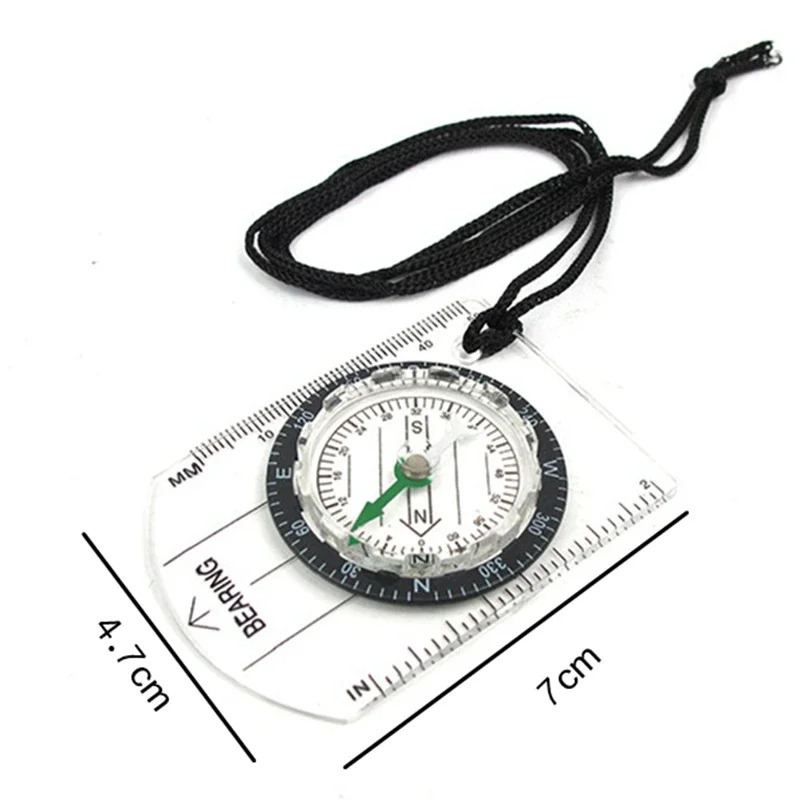 Clear Plastic Camping Hiking Compass Proportional Trail Travel Compass Tools Travel to'plamlari