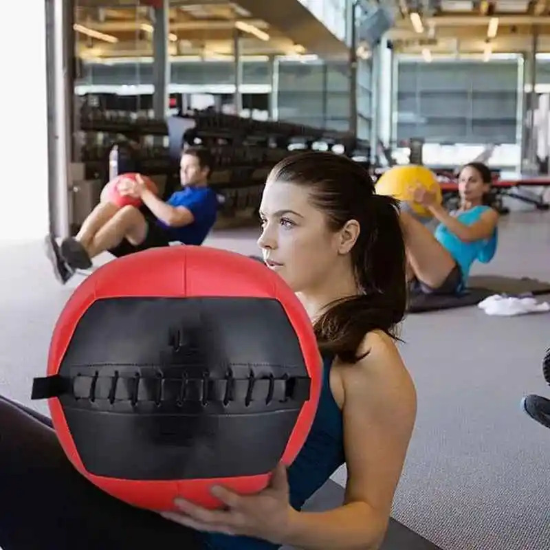 Fitness tibbiyot to'pi devor to'pi Og'irligi to'pi atrof-muhitni muhofaza qilish bo'sh yumshoq tibbiyot to'pi Binaural yoga boks uy tortishish kuchi