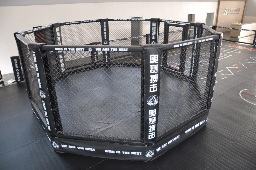Yuqori sifatli zavod maxsus jang san'atlari uskunalari: boks ringi, pol sakkizburchak qafas, MMA qafas, ishlatilgan boks ringi