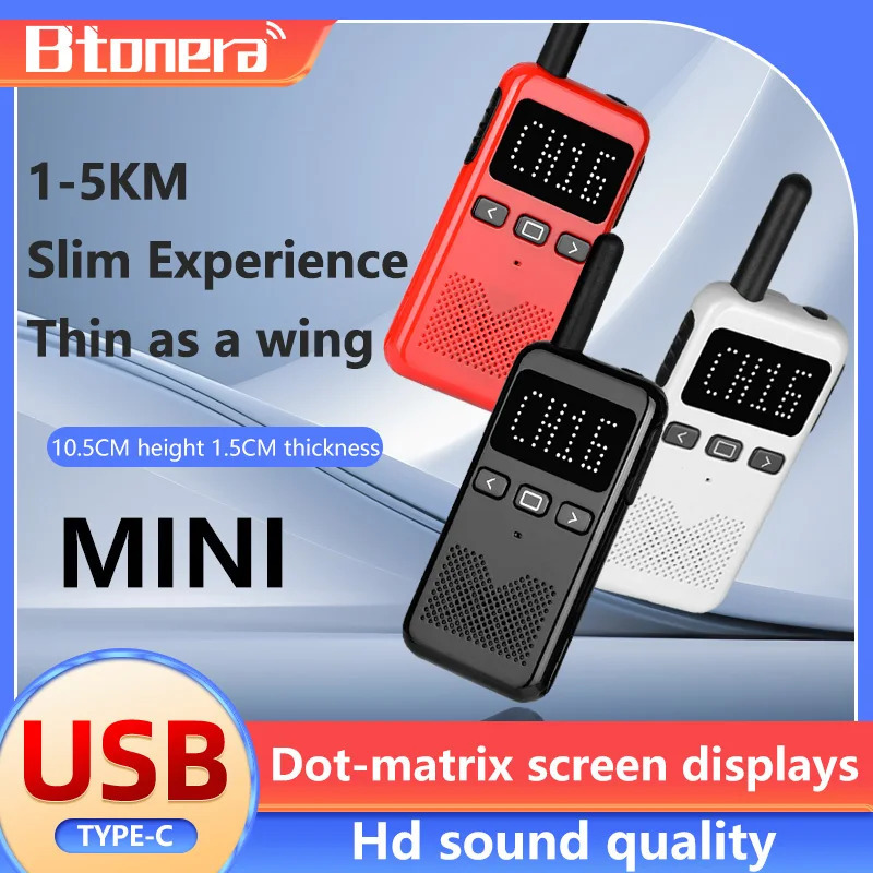 Рация Mini BTDX USB Type C Phone TD188 PMR 446, приемопередающие Радиоприемники, 1 шт., портативная рация PTT для отеля