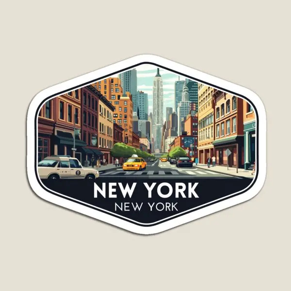 Nyu-York shahri sayohati uchun yodgorlik magniti chaqaloq ushlagichi rangli kulgili bolalar muzlatgichi organizatori stikerlar o'yinchoqlari bolalar uchun shirin uy
