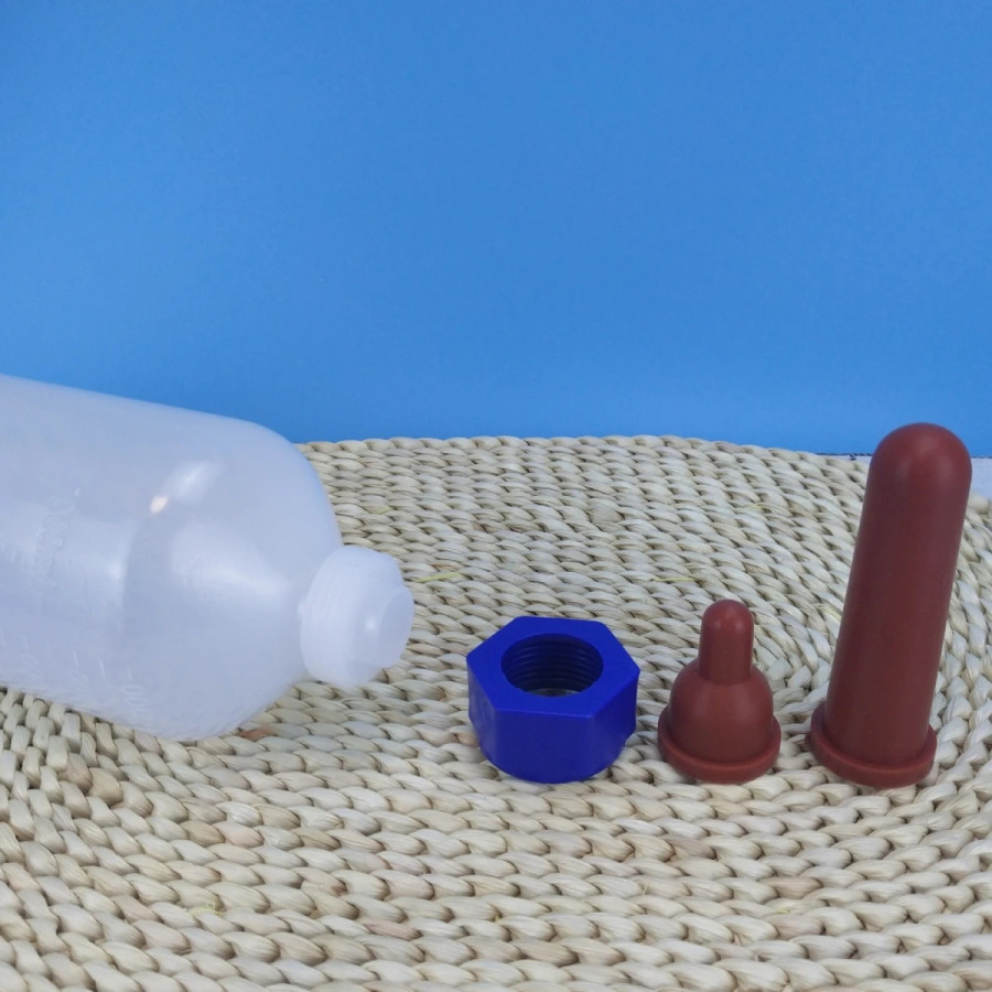 400/500ml veterinariya oziqlantirish shishasi Buzoqlarni oziqlantirish uchun konteyner Silikon nipel qalinlashgan qo'zichoq boqish konteyneri qishloq xo'jaligi hayvonlari uchun materiallar