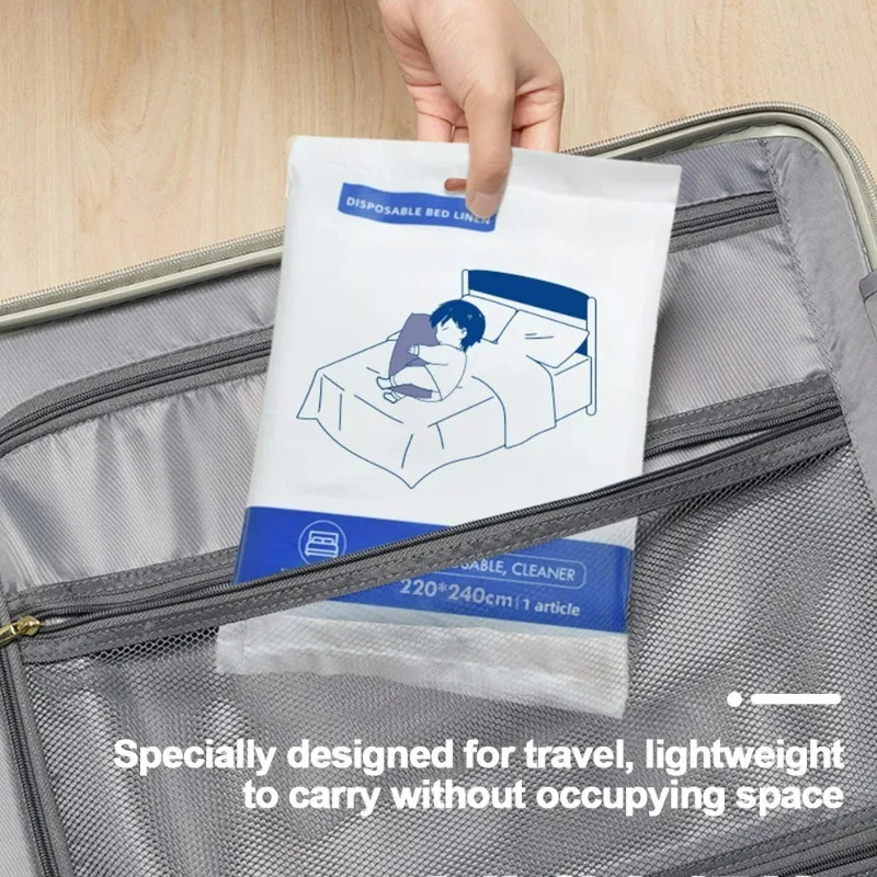 Одноразовые простыни 220x240 см, нетканые грязенепроницаемые портативные покрывала для путешествий, бизнеса, отеля, утолщенные безопасные изоляционные простыни
