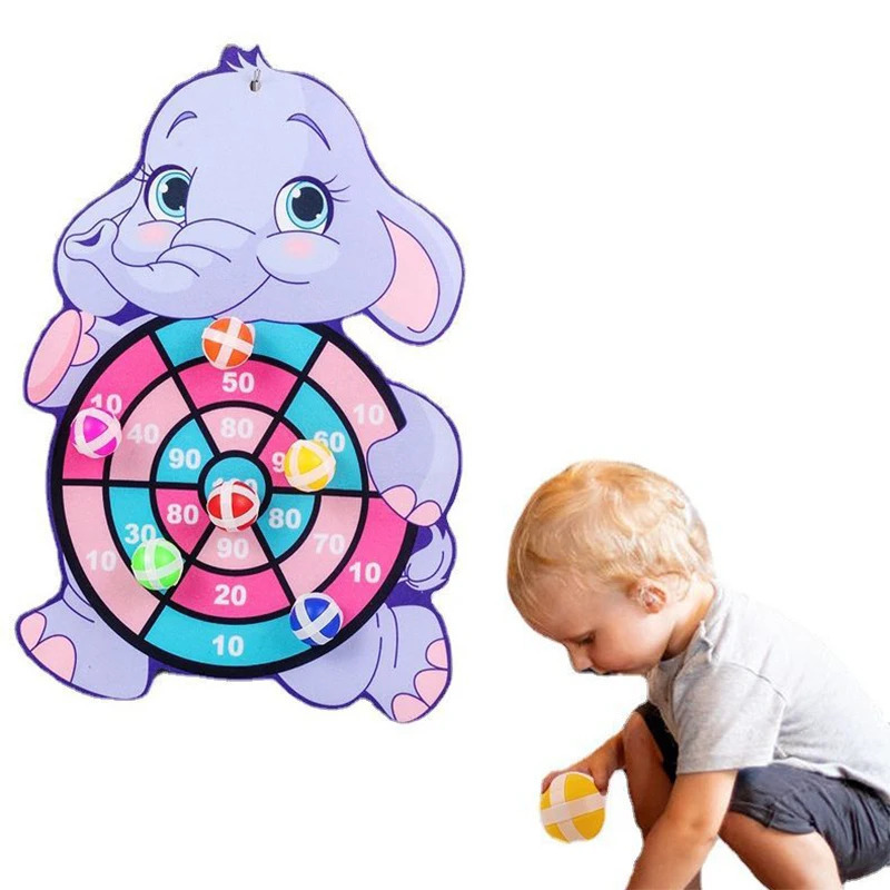 Bolalar uchun Montessori o'yinchoqlari 2 yoshdan 4 yoshgacha bo'lgan multfilm hayvonlar dartlari yopishqoq to'p oilaviy interaktiv o'quv o'yinchoqlari Bolalar uchun