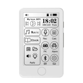 E Ink Mp3-плеер Bluetooth электронная книга музыкальный плеер Walkman мини-считыватели электронных книг диктофон словарь сенсорное радио БЕЛЫЙ 16 ГБ