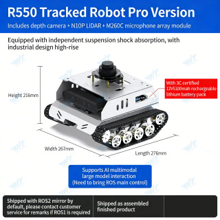 Робот-автомобиль Raspberry Pi 5 R550 с ИИ, навигацией LiDAR, 3D-камерой для глубинного видения, дифференциальным приводом Аккермана и колесами Mecanum небесно-голубой Модель 1