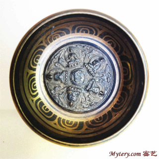 Yoga shifobaxsh meditatsiya musiqa asboblari Tibet qo'shiq kosasi Besh kurtakli guruch 10cm 14cm 17cm
