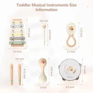 Bolalar uchun Montessori musiqa asboblari yog'och bolalar o'yinchoqlari chaqaloq cholg'u asboblari Kichkintoylar o'yinchoqlari sincap asboblari to'plamlari sovg'a