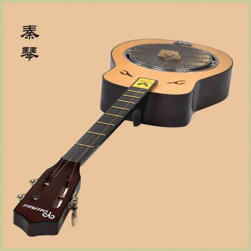 Uch torli Qin Qin musiqa asbobi bel dumaloq tuzlangan chiziq qadimiy cholg'u