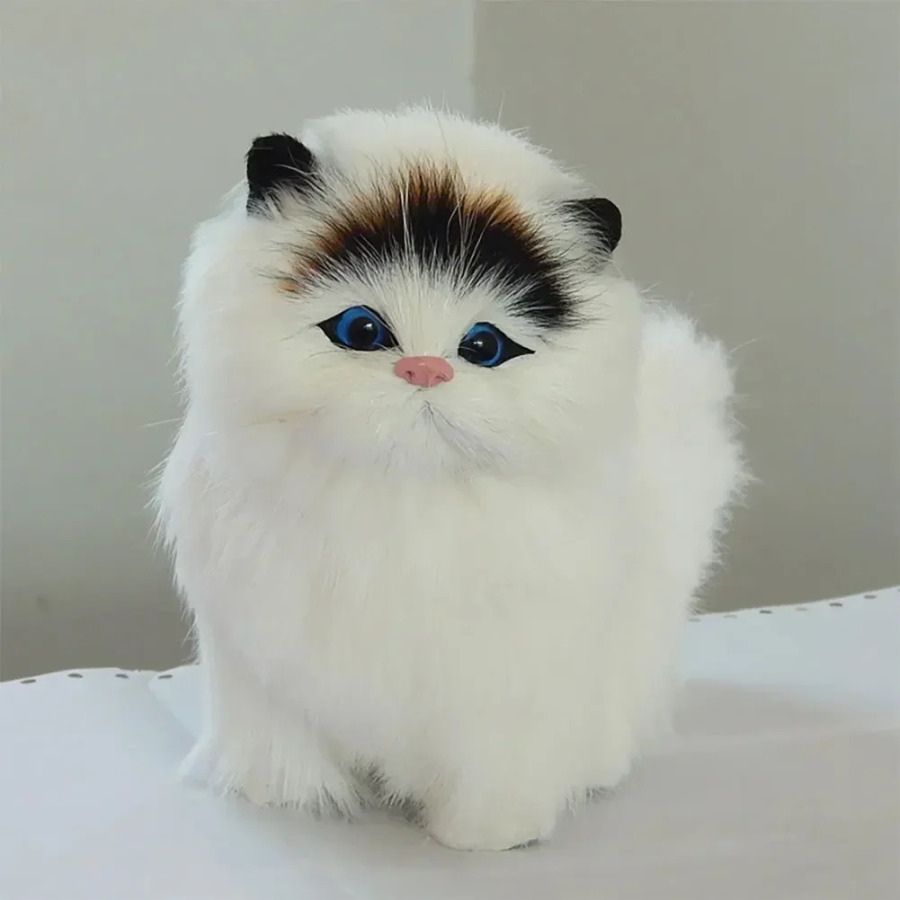 Yumshoq simulyatsiya to'ldirilgan mushuk o'yinchoqlari Kawaii tovushli peluş mushuk qo'g'irchoqlari bolalar o'yinchoqlari sovg'alar modeli bezatish uy aksessuarlari