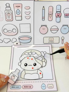 Bolalar uchun stressni engillashtiradigan o'yinchoqlar Simulyatsiya go'zallik saloni Sokin kitob DIY materiallari to'plami Qo'lda ishlangan o'yinchoqlar Erta ta'lim boshqotirma yordami