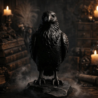 Ijodiy gothic qarg'a haykalchasi 3D bosilgan uy dekorasi Raven ornament qarg'a rekvizitlari dekorativ qush haykalchalari ferma uchun materiallar