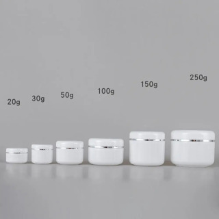 Qopqoqli kosmetika konteyneri dumaloq malham shishasi Qayta foydalanish mumkin bo'lgan bo'sh sayohat konteyneri 20ml~250