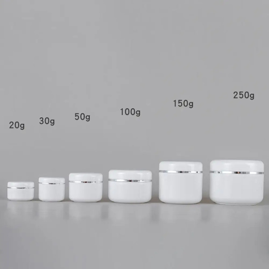 Qopqoqli kosmetika konteyneri dumaloq malham shishasi Qayta foydalanish mumkin bo'lgan bo'sh sayohat konteyneri 20ml~250