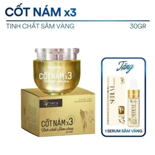 Крем для лица Cốt Nám x3 Sica White Tinh Chất Sâm Vàng 30г, увлажняет, осветляет, сужает поры, разглаживает, придает коже сияние.
