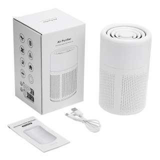 HEPA filtrli uy ofislari uchun portativ mini havo tozalagich - USB quvvatli uy havo tozalagich deodorizator БЕЛЫЙ