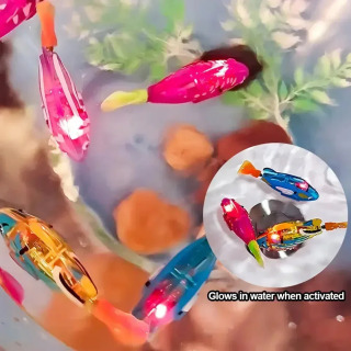 Interaktiv baliq mushuk o'yinchoq, plastik, avtomatik, suv ta'minoti, uy hayvonlari uchun