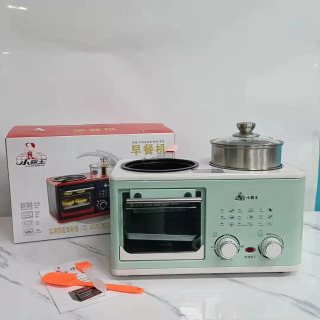 Maishiy elektr 4-in-1 nonushta mashinasi Mini non tushdi mashinasi Pishirish pechi omletli skovorodkada issiq choynak ovqat pishirgichi небесно-голубой EU