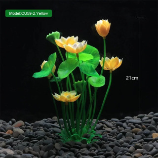 Akvarium dekoratsiyasi Sun'iy o'simliklar Lotus akvarium peyzaji o't bezaklari Suv simulyatsiyasi gullari o'simlik materiallari
