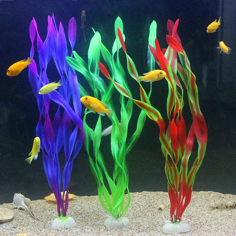 5/10 dona. Plastik akvarium o'simliklari Akvarium bezaklari Akvarium aksessuarlari uchun sun'iy yosunlar suv o'tlari suv osti o'simliklari