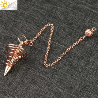 Csja Metall mayatnikli tumor Spiral konus antiqa mis Oltin kumush rangli mahrli mayatnik Piramida sarkaç Reiki zargarlik buyumlari, folbinlik mayatnik G163