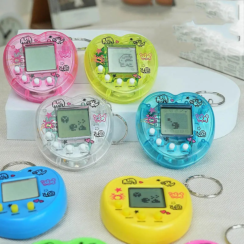 Virtual elektron uy hayvonlari Nostaljik qo'lda o'yin konsoli o'yinchoq elektron raqamli hayvonlar bolalar o'yin bola o'yini