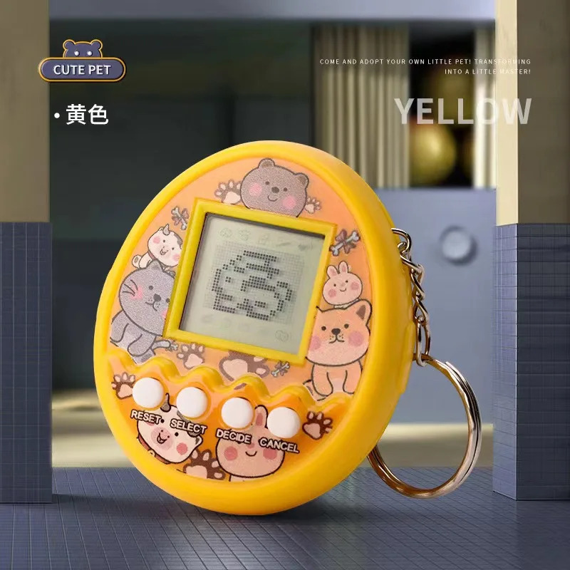 Shaffof elektron uy hayvonlari Tamagotchi 90s Nostaljik 168 uy hayvonlari bitta virtual kiber raqamli uy hayvonlari o'yinchoqlari Pikselli kulgili o'yinchoqlar