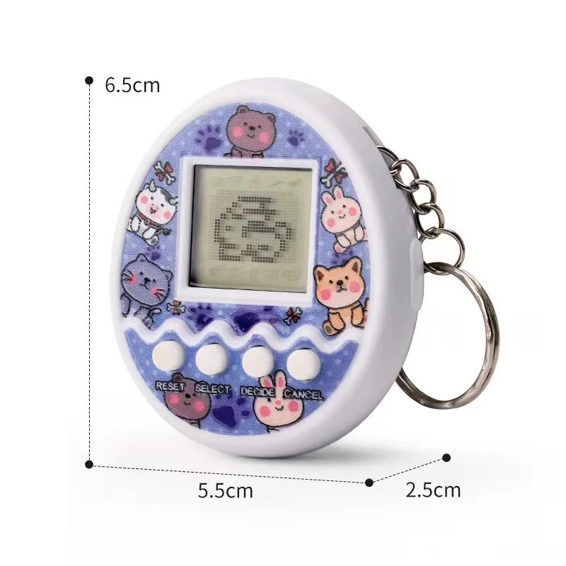 Shaffof elektron uy hayvonlari Tamagotchi 90s Nostaljik 168 uy hayvonlari bitta virtual kiber raqamli uy hayvonlari o'yinchoqlari Pikselli kulgili o'yinchoqlar