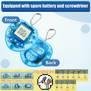 Tamagotchi uslubidagi elektron o'yin: virtual uy hayvonlari, qo'l konsoli, ko'p tilli o'yinchoq