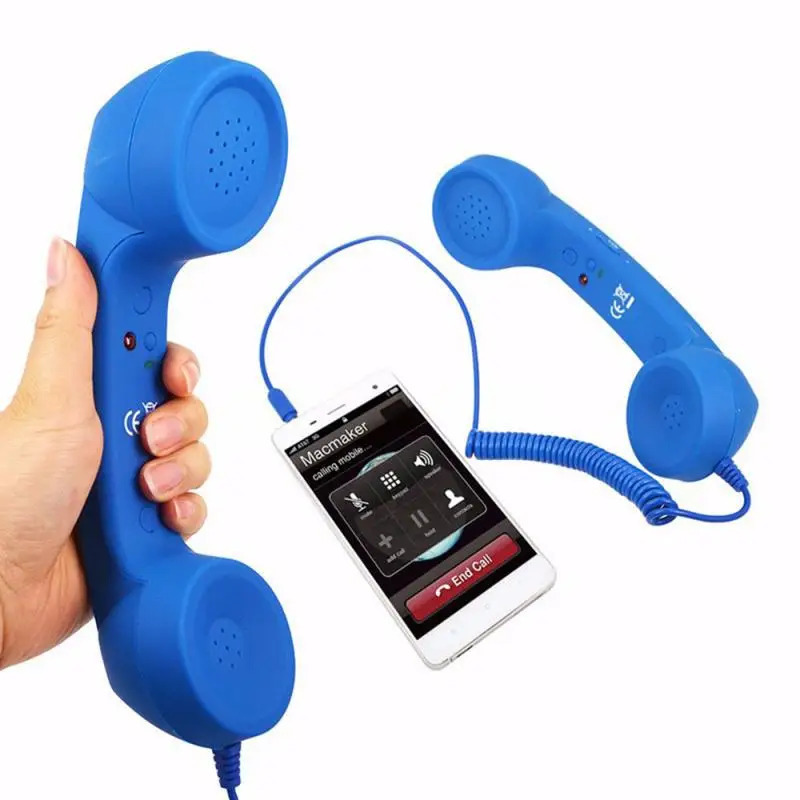 Retro uslubidagi mikrofonli mobil telefon eshitish vositasi