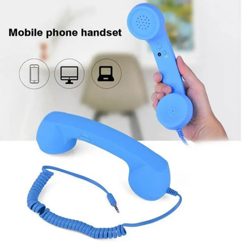 Retro uslubidagi mikrofonli mobil telefon eshitish vositasi