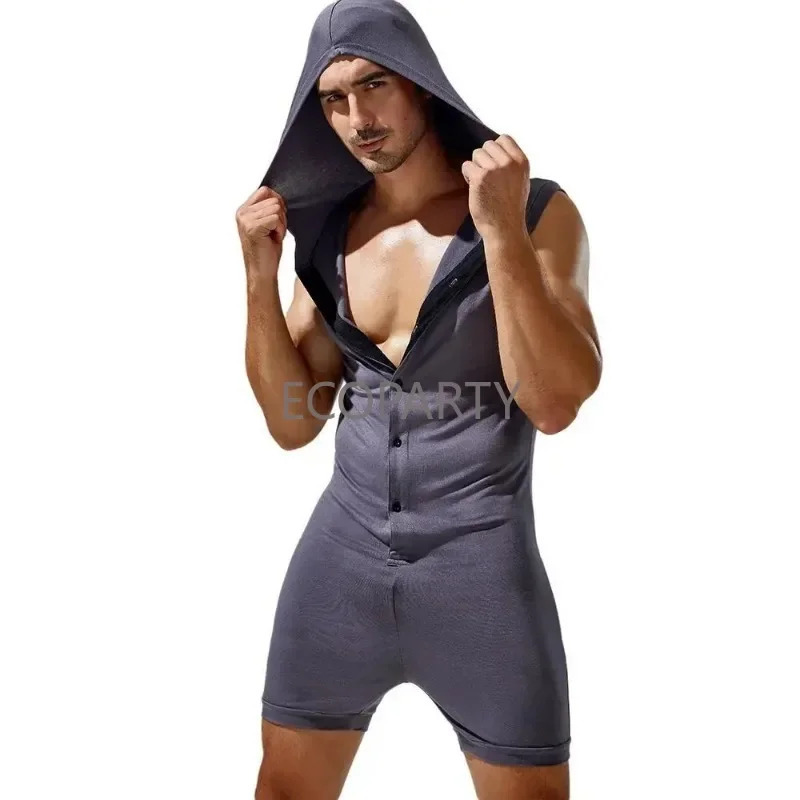 Erkaklar kiyimi Erkaklar pijama to'plamlari Super Elastik Qulay Sexy Onesies Pijama Camis Jumpsuit Uy kiyimi Pijama Erkaklar Pijama kostyumi