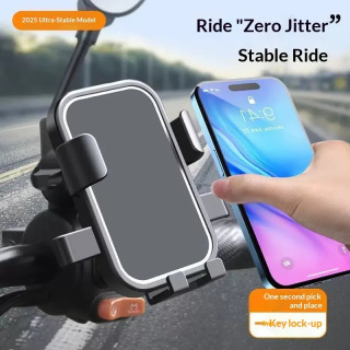 Mobil telefon ushlagichi, elektr skuter, mototsikl tutqichi, zarba va tebranishlarga chidamli mobil telefon ushlagichi.