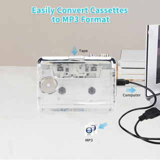 Ixcham portativ kassetali pleer/magnitofon stereo ovozli, avtomatik orqaga oʻgiruvchi, ABS plastmassadan tayyorlangan, akkumulyatorli, tashqi makon uchun