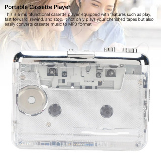 Ixcham portativ kassetali pleer/magnitofon stereo ovozli, avtomatik orqaga oʻgiruvchi, ABS plastmassadan tayyorlangan, akkumulyatorli, tashqi makon uchun