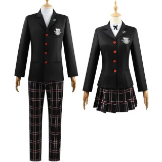 Игра P5 Amamiya Ren Kasumi Yoshizawa, косплей, мужская и женская школьная форма, унисекс, костюм на Хэллоуин, пальто, вечерние, черная униформа, комплект