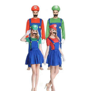 Костюм для косплея Game Bros Super Luigi Brothers: Забавный аниме-комбинезон для взрослых мужчин и женский наряд для Хэллоуина