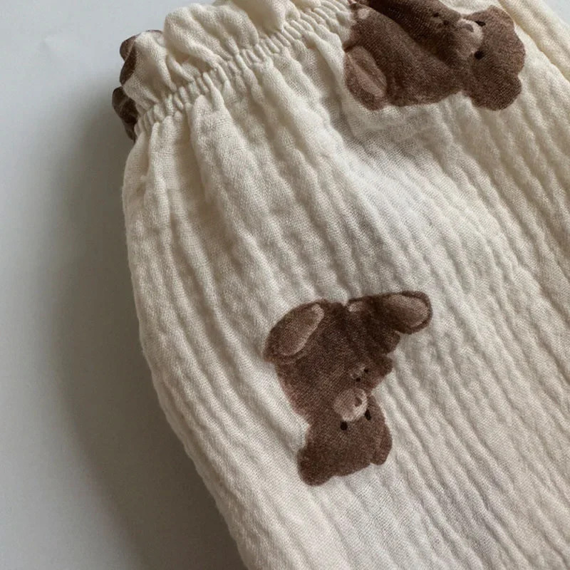 Детские штаны из органического хлопка для новорожденных, осень-весна-лето-зима, мягкая муслиновая одежда с милым принтом, штаны, капри