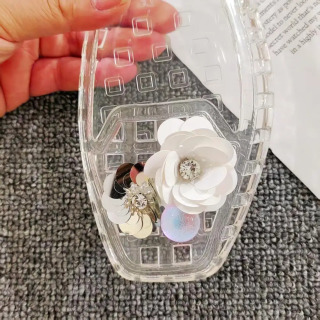 Poyafzal aksessuarlari Tasselli gulli marjonlar Poyafzal tokalari Taqinchoqlar Kristalli plastik shippak kliplari Ajoyib displey Moda poyafzal bezaklari