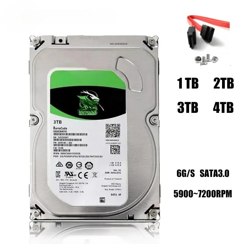 Жесткий диск ST Surveillance 500 ГБ, 1 ТБ, 2 ТБ, 3 ТБ, SATA III, 3,5 дюйма, для систем видеонаблюдения, видеорегистраторов DVR, NVR, CCTV