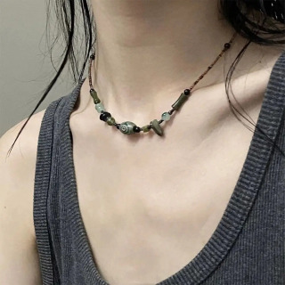 Retro zargarlik aksessuarlari oddiy sovg'a tabiiy tosh bilaguzuk Yangi Xitoy uslubi choker jade bilaguzuk Ayollar zargarlik aksessuarlari