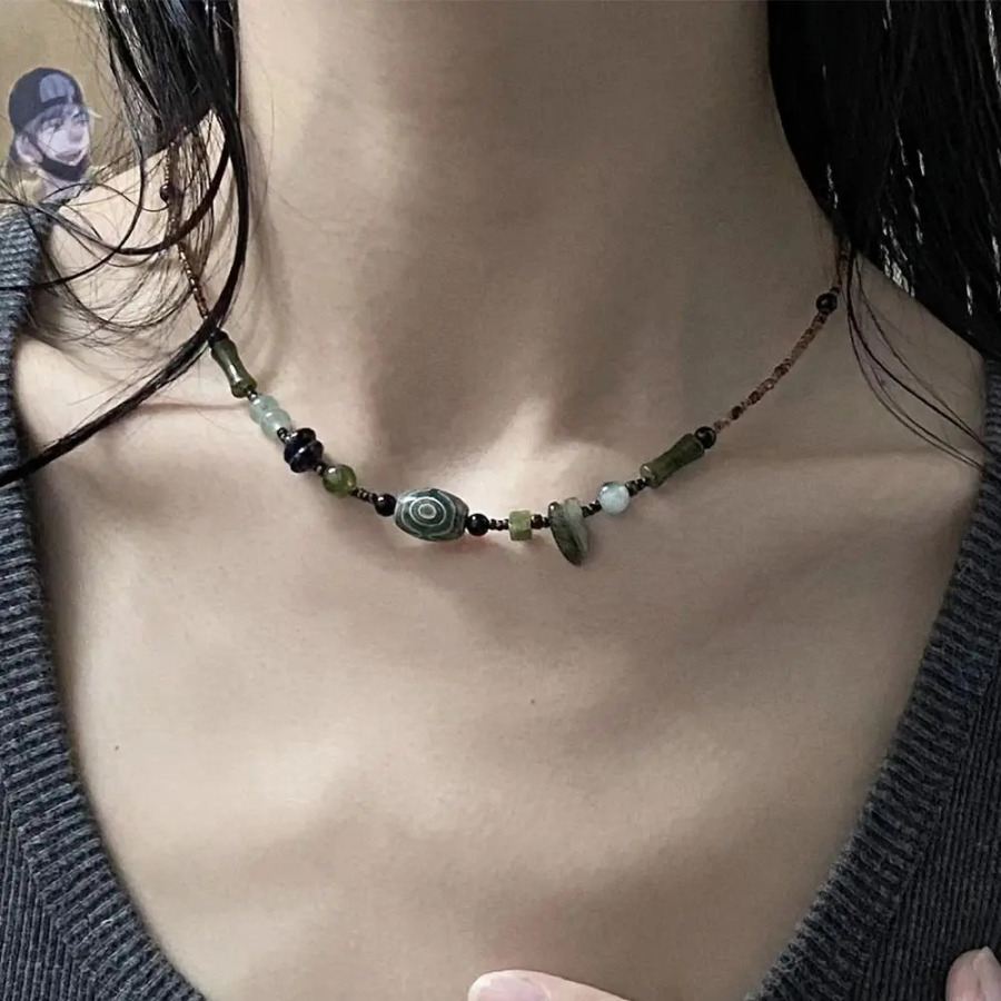 Retro zargarlik aksessuarlari oddiy sovg'a tabiiy tosh bilaguzuk Yangi Xitoy uslubi choker jade bilaguzuk Ayollar zargarlik aksessuarlari