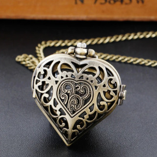 Vintage yurak skeleti cho'ntak soati erkaklar ayollar uchun eng yaxshi sovg'a Fob soati arab raqamli terish marjonlarni cho'ntak soati